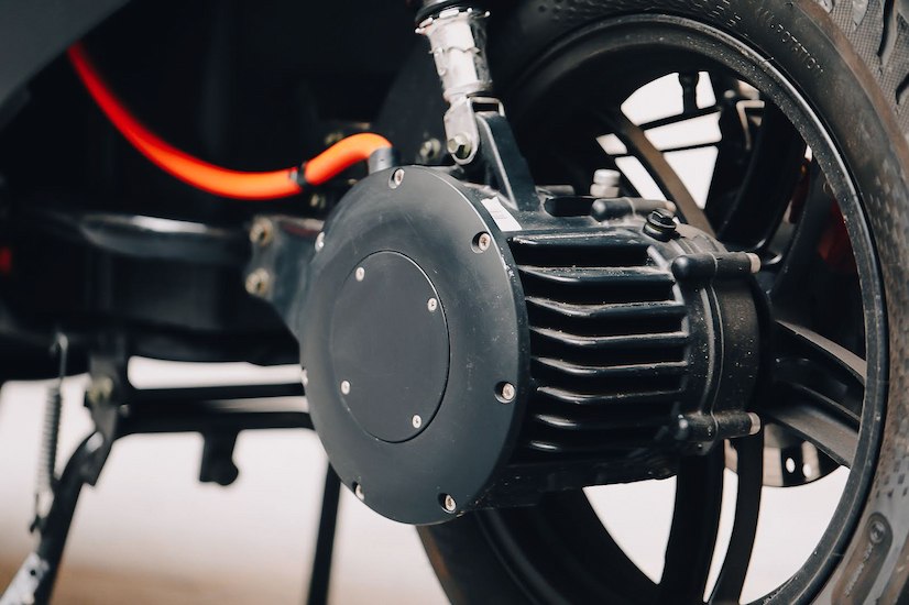 Photographie d'un moteur d'une moto électrique